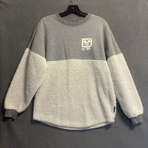 Walt Disney World Spirit Jersey Gray Sherpa Fleece Pullover Teddy Size XS Gray